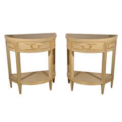 Pair of Demilune Console Tables