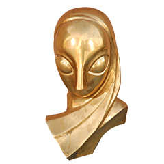 Art Deco style Brass Bust Inspired by Brincusi
