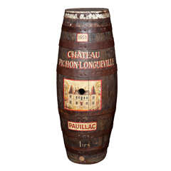 Antique French oak wine barrel