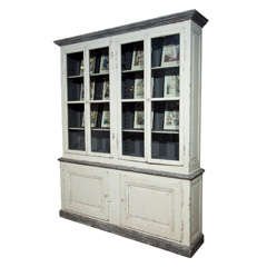 French painted pine bookcase made from painted reclaimed pine