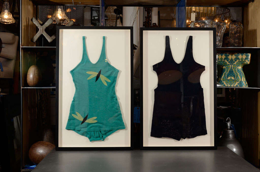 Framed Pair of 1930's Bathing Suits 2