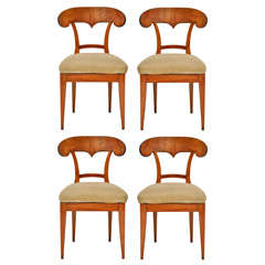 Antique Set of Four Vienna Biedermeier Chairs