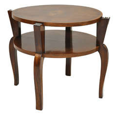 French Art Deco Walnut Occasional Table 8