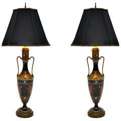 Pair of Greek Urn Table Lamps