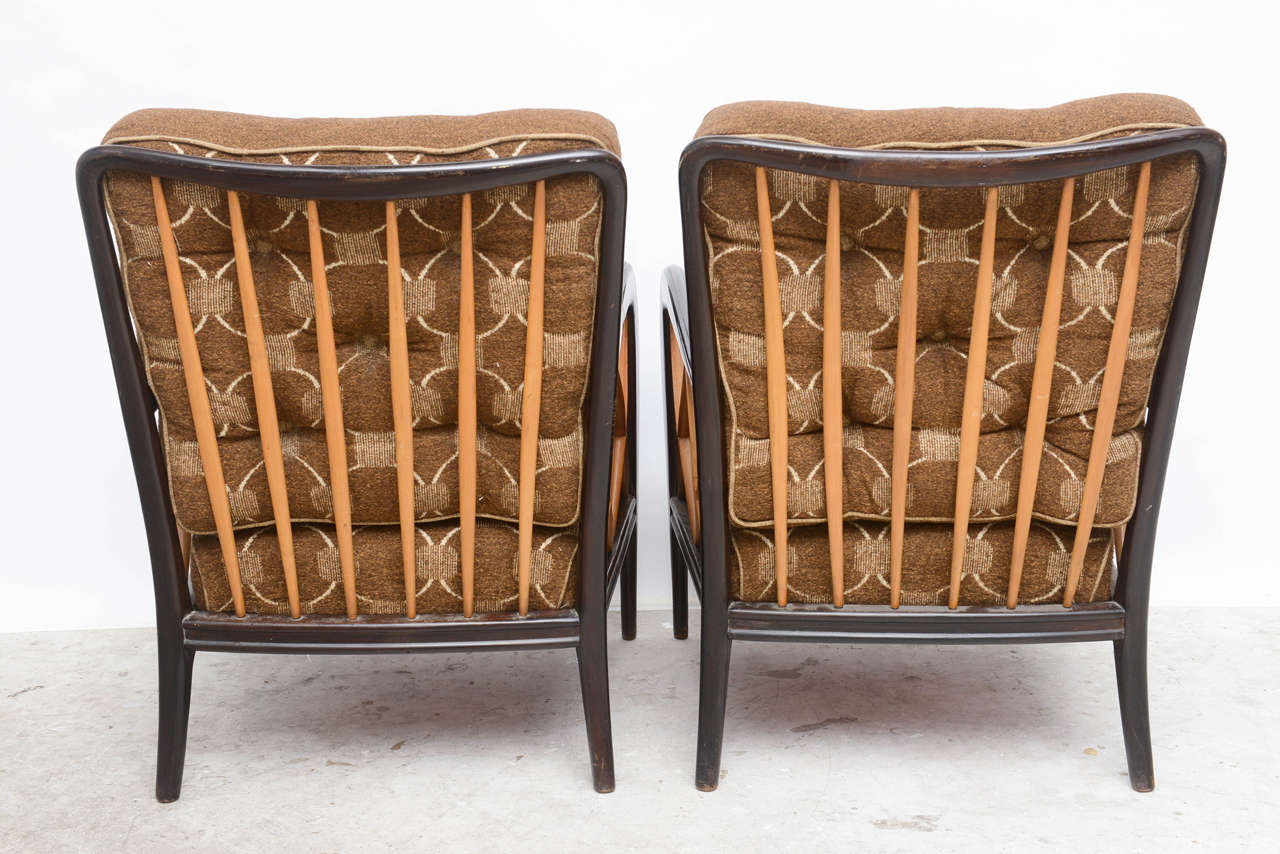 Italian Open-Vented Lounge Chairs Attributed to Paolo Buffa 3