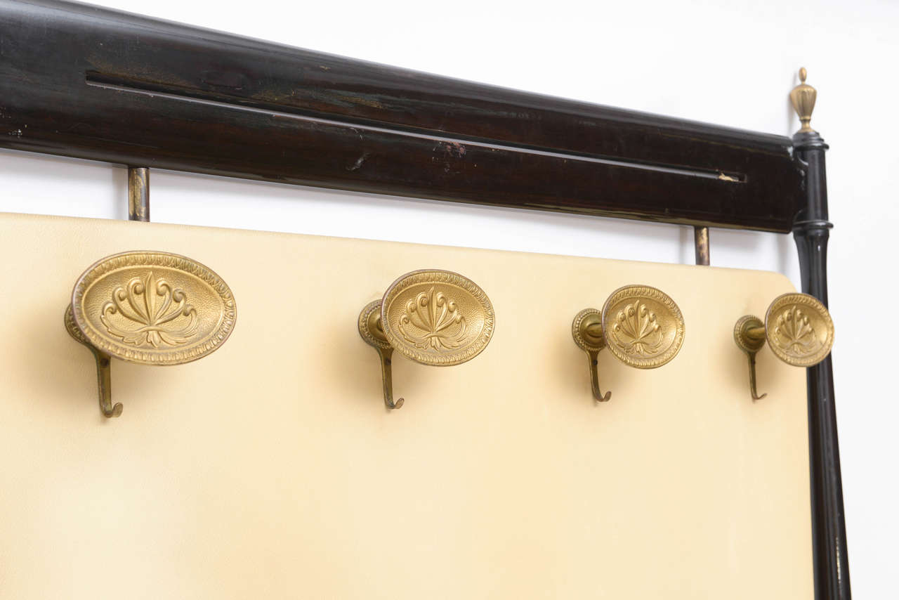 Italian Wall Mounted Hanging Hall Tree Hat Rack For Sale at 1stDibs