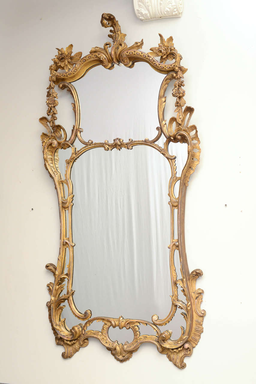 19th Century Carved Giltwood Mirror