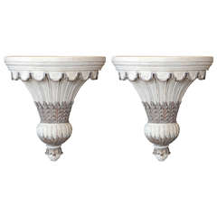 Pair of Painted Wall Brackets