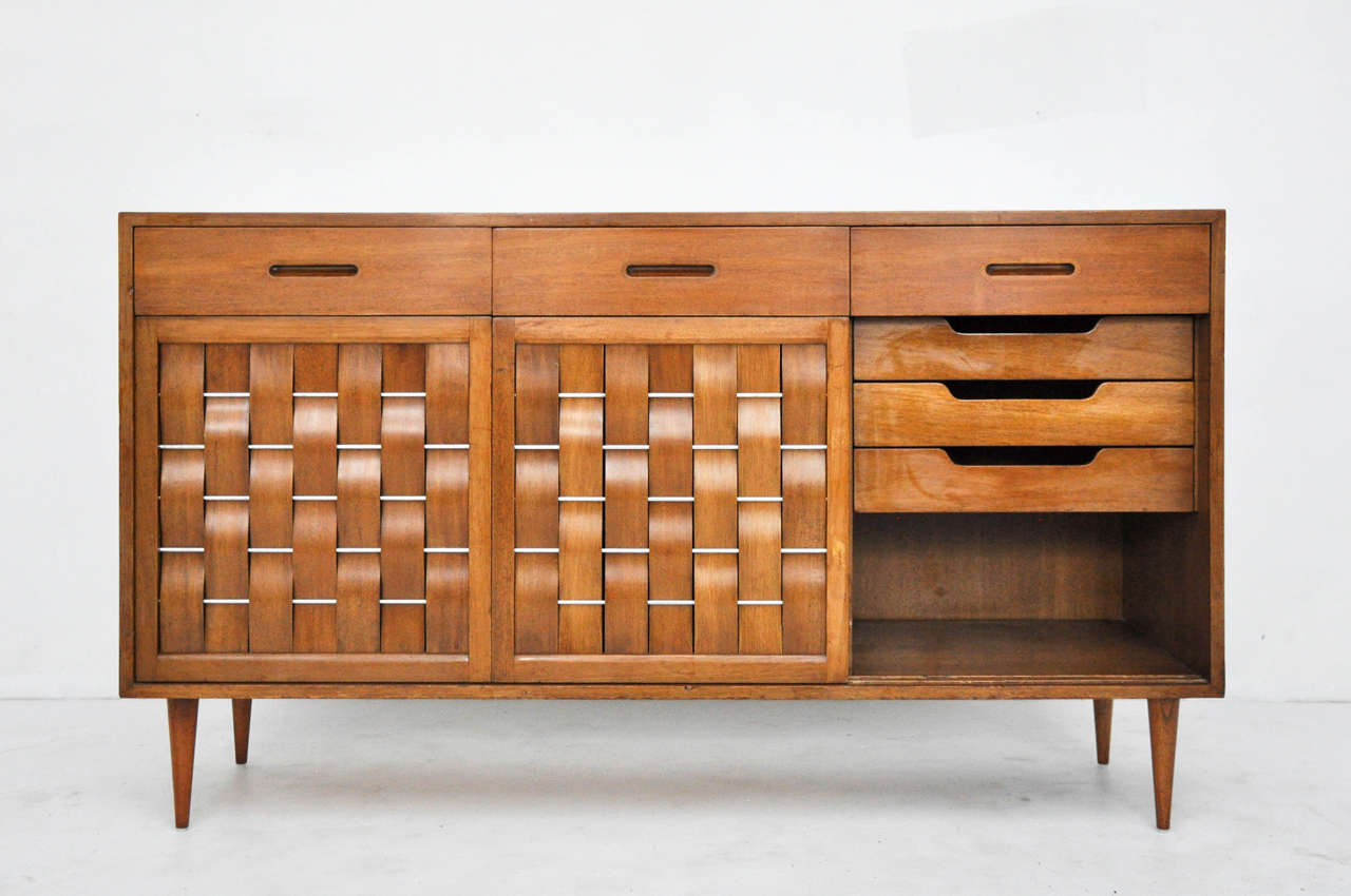 American Dunbar Woven-Front Credenza by Edward Wormley