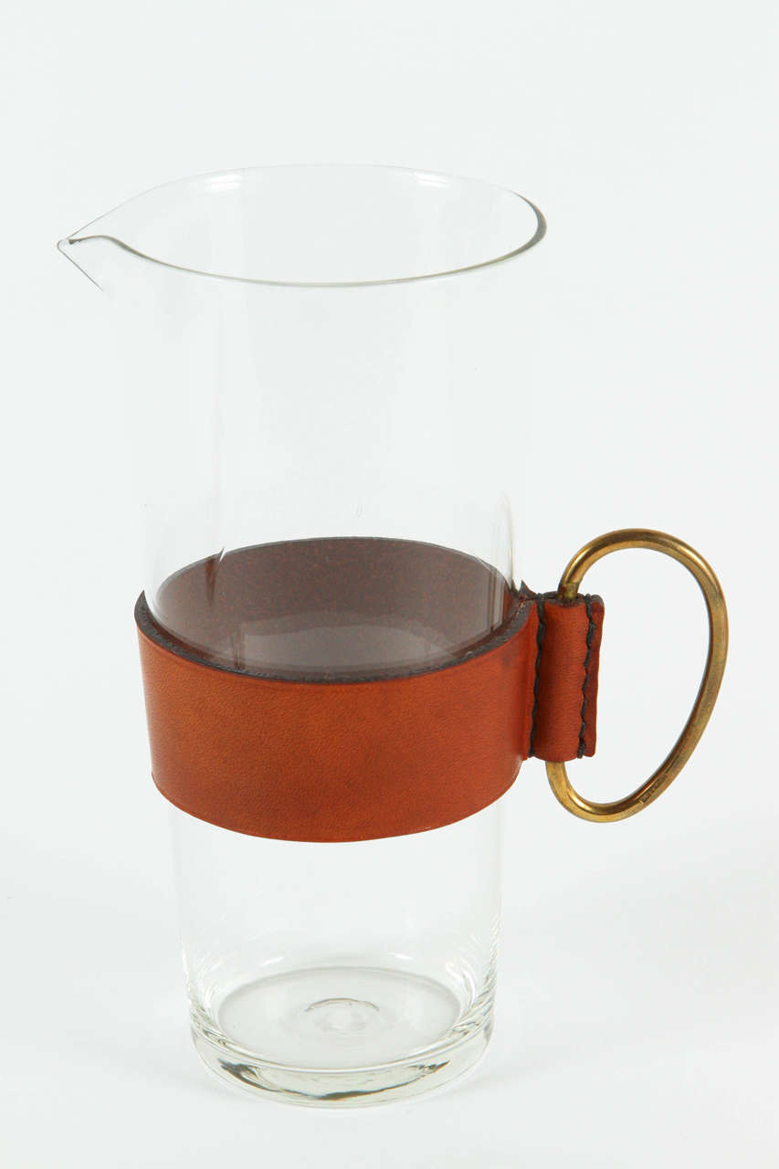 "Martini" Pitcher and Bamboo Stirrer by Carl Auböck