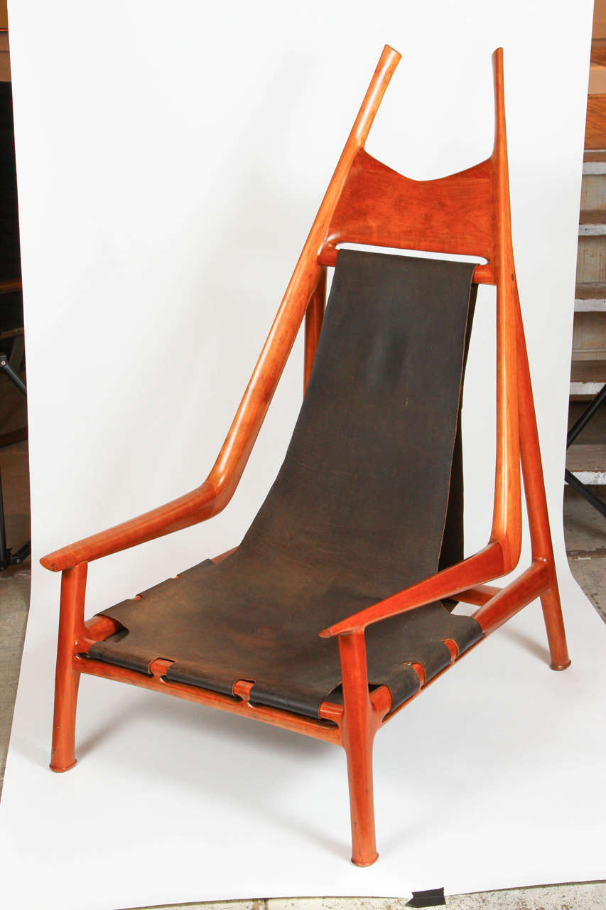 Miles Karpilow.
Osborne chair in cherry and leather.