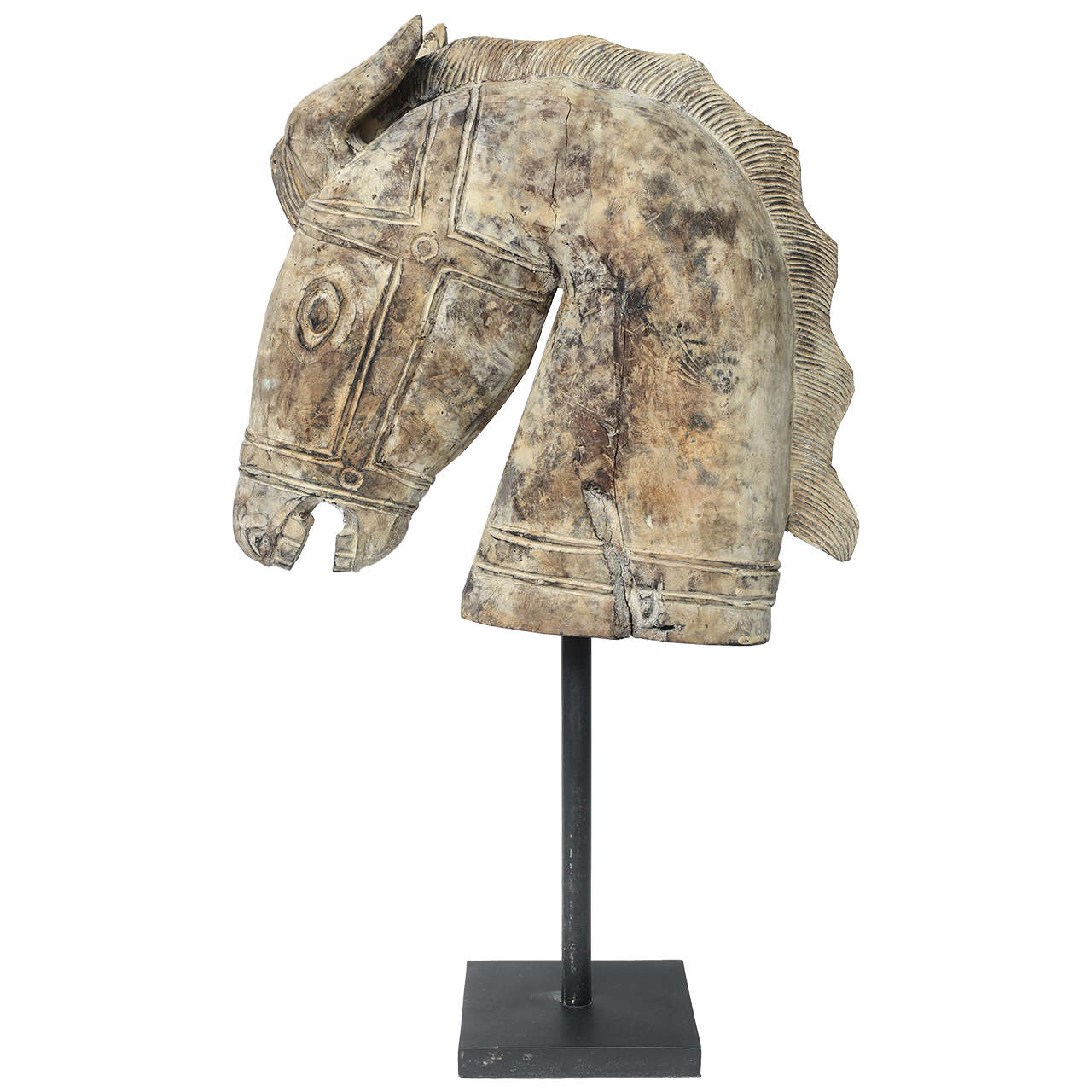 Large Horse Head, Artisan Carved