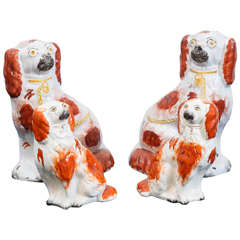 Antique Staffordshire Dogs in Pairs