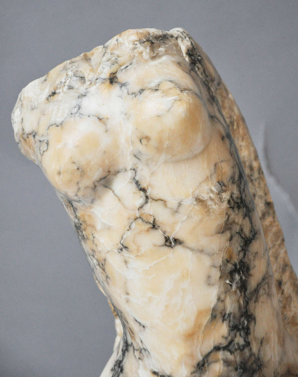 Greco Roman Italian Abstract Marble Torso Sculpture For Sale