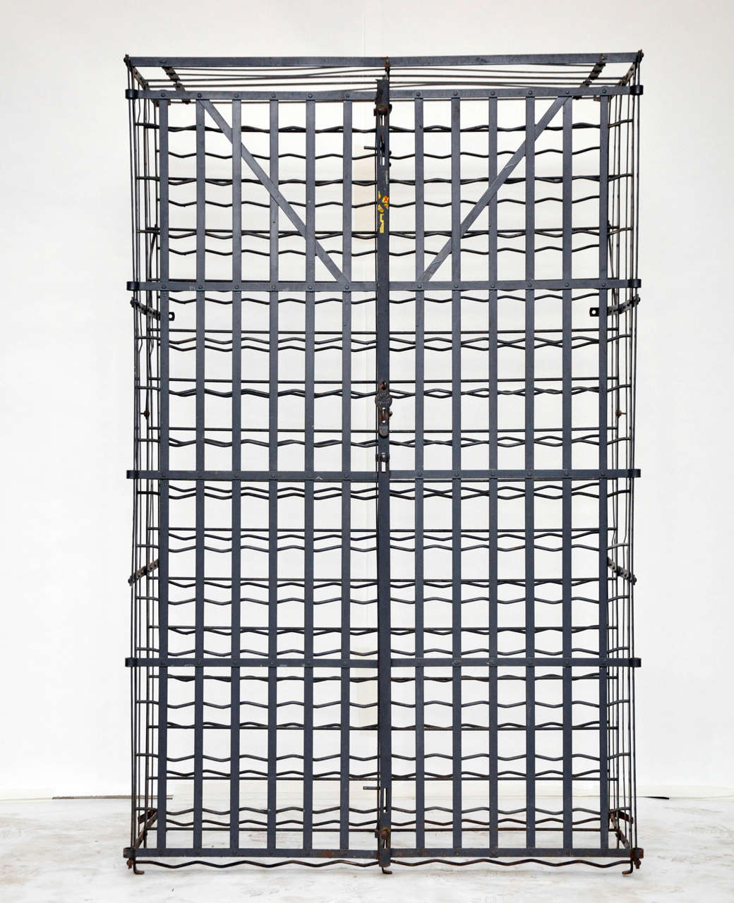 Iron Wine Cage or Wine Safe, Rigidix Déposé, France, 1930 at 1stDibs