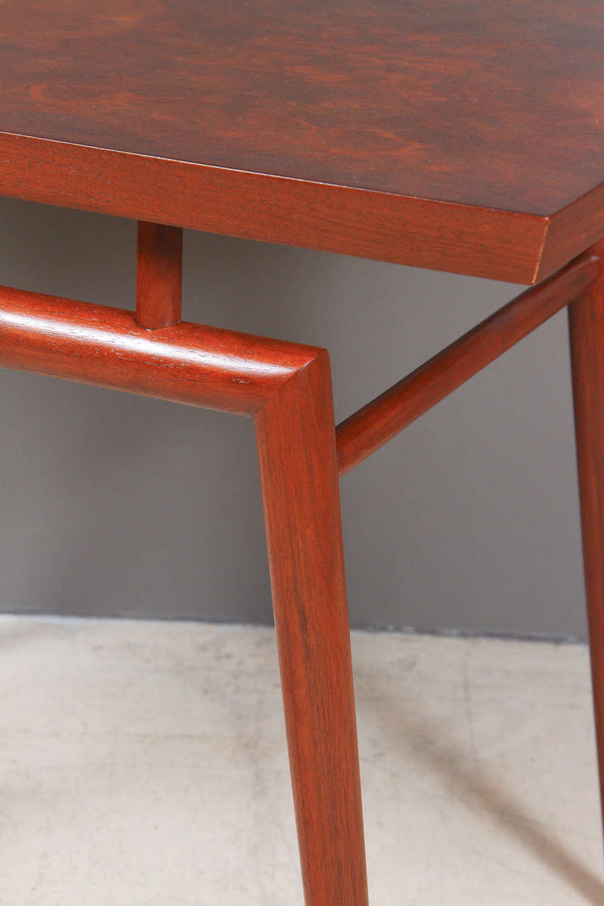 American Walnut Burl Side Table by T.H. Robsjohn-Gibbings