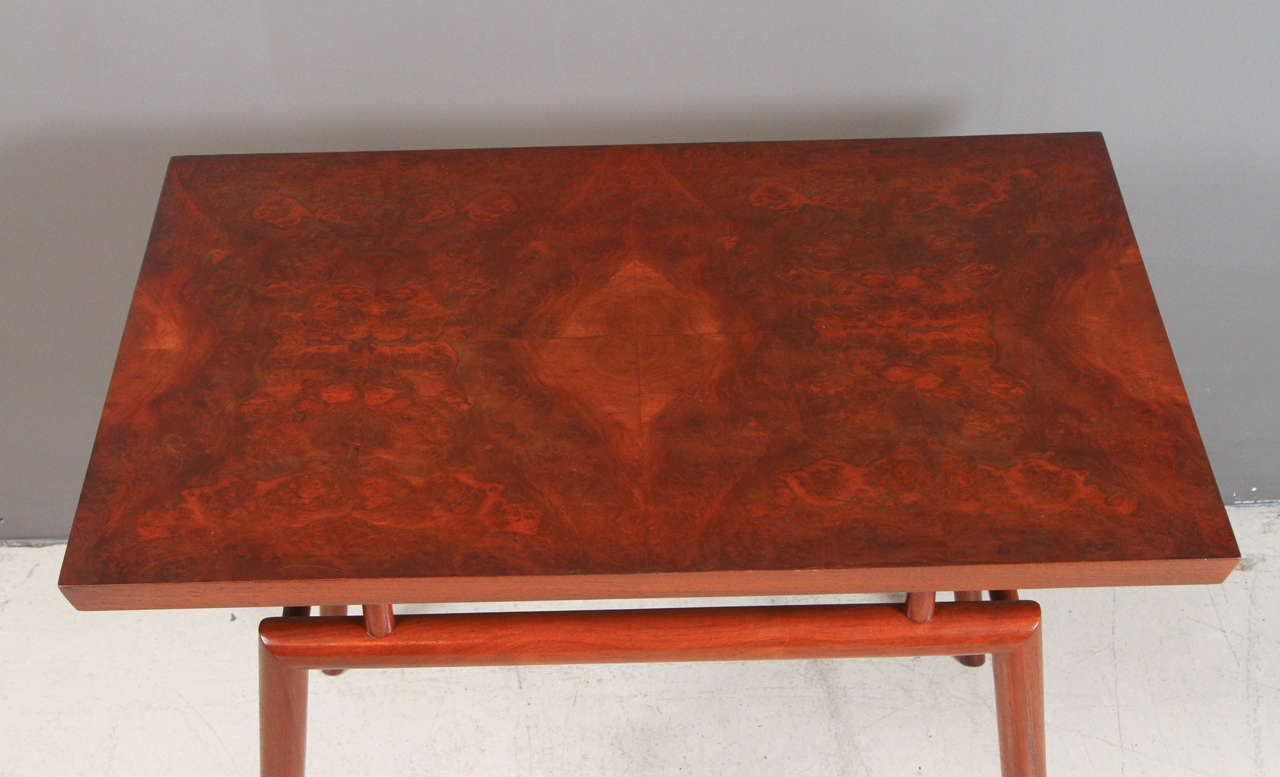 Walnut Burl Side Table by T.H. Robsjohn-Gibbings 1