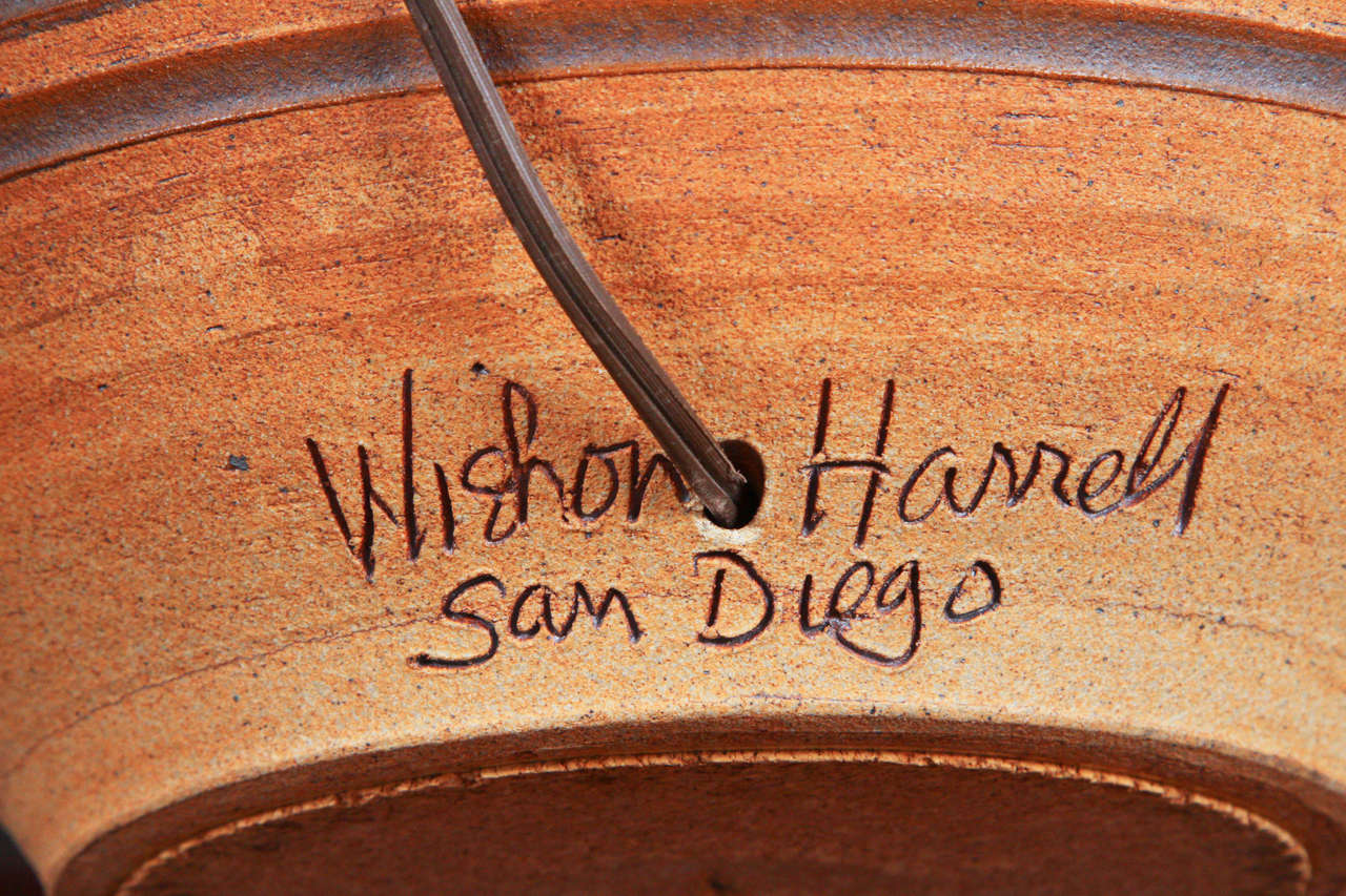 Incised Bisque Ceramic Lamp by Design Duo WishonHarrell at 1stDibs