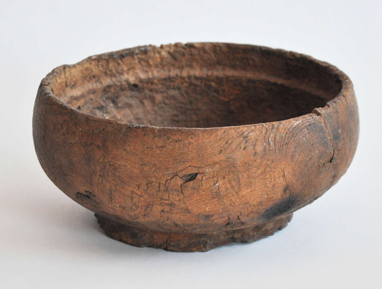 Asian Early 19th Century Wooden Bowl From Nagaland