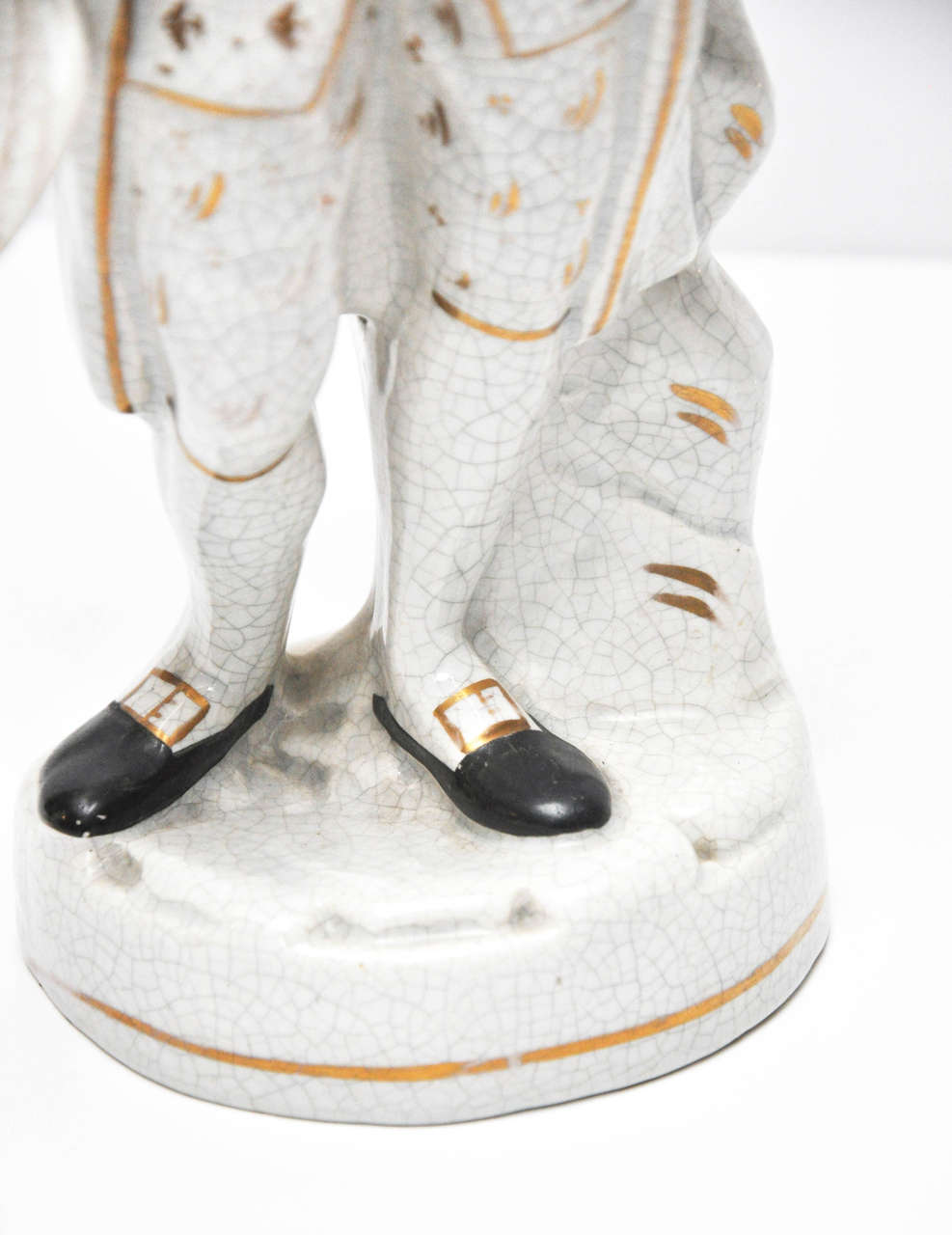 English Staffordshire Decorated Pottery Figure of Ben Franklin, circa 1820 1