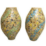 Pair of artistic ceramic vessels