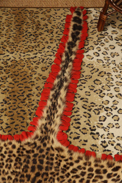 real leopard rug