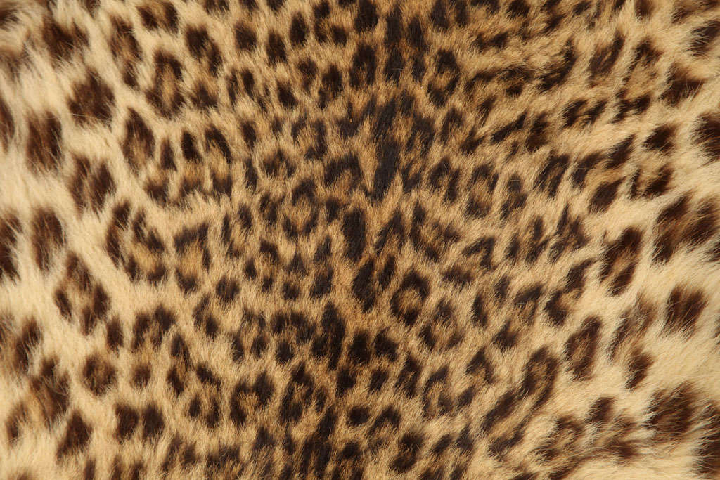 Vintage Leopard Skin Rug In Good Condition In West Palm Beach, FL