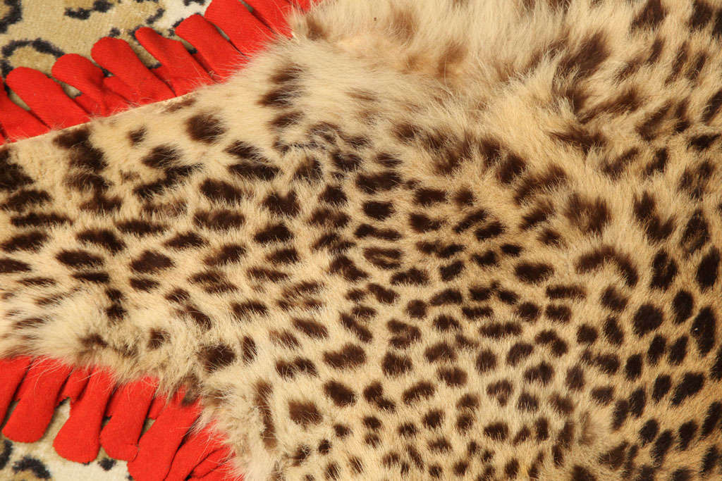 20th Century Vintage Leopard Skin Rug
