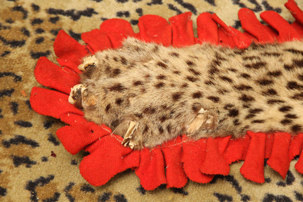 Vintage Leopard Skin Rug 1