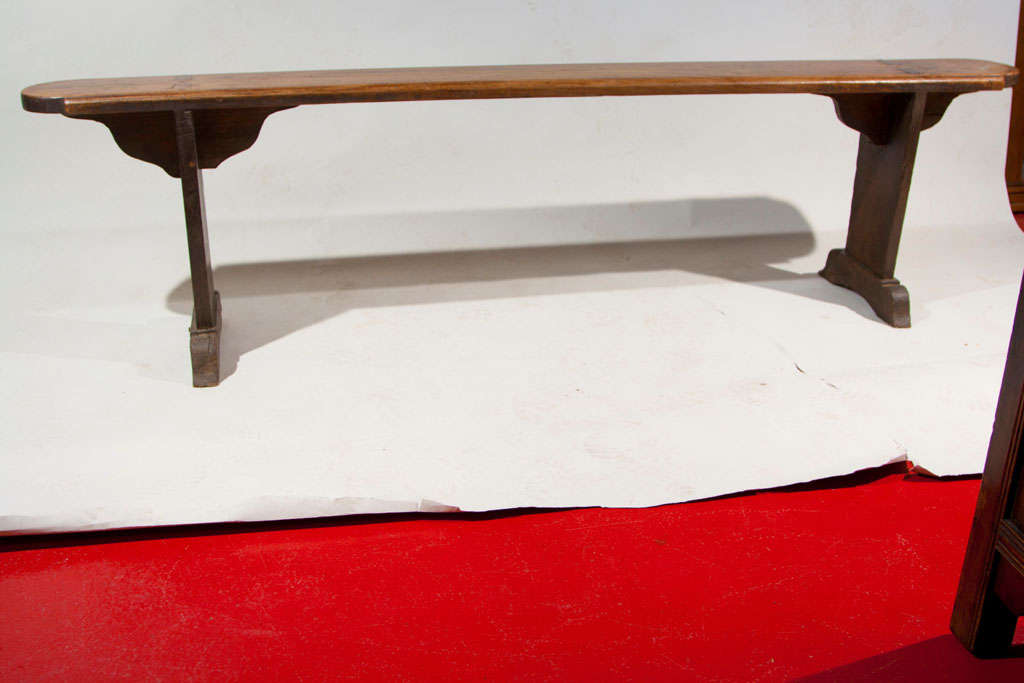 Very  Narrow  French  Church  Bench  From  Normandy