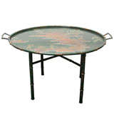 Vintage Decorated  Tole   Table