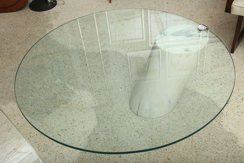 American Marble and Glass Low Table Possibly by Brueton