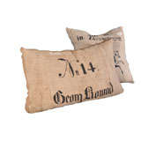Vintage Grain Sack Pillows