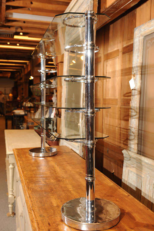 Glass and Chrome Art Deco Store Display For Sale 1