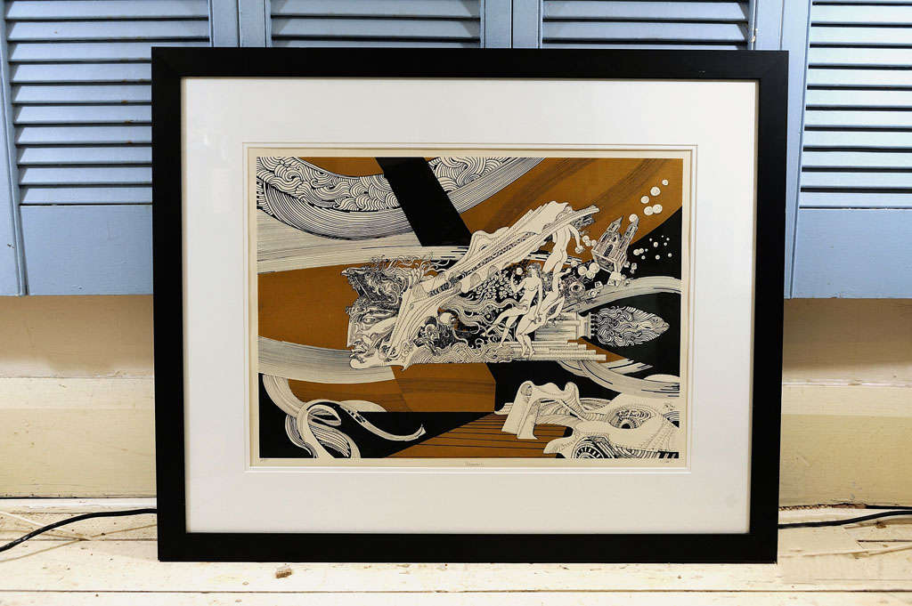 Signed, Framed Lithograph by Endre Szasz ( 1926 - 2003 )