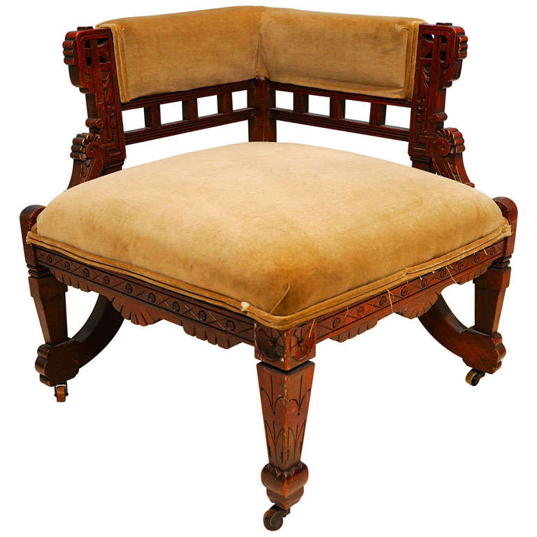 Rosewood Corner Chair, British Empire at 1stDibs