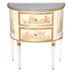 Demilune Italian Hand Painted Commode