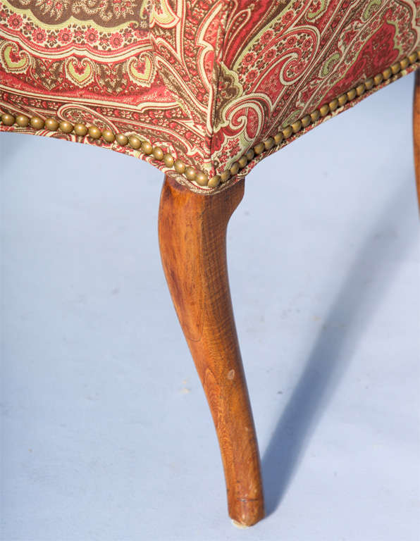 Pair of Carved Mahogany 19c. English Armchairs 2
