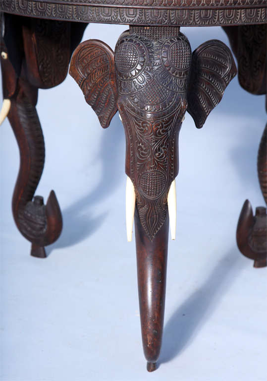 Anglo Indian Elephant Accent Table 3