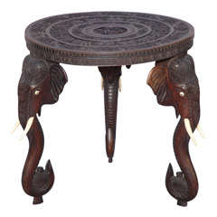 Anglo Indian Elephant Accent Table