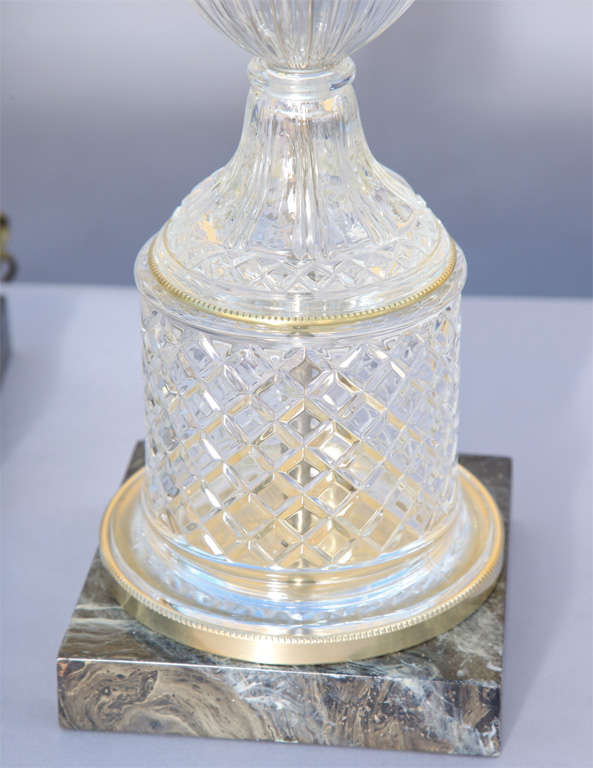 glass urn lamp