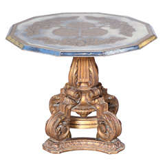 Eglomise and Giltwood Center Table