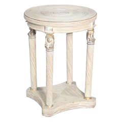 Reeded Accent Table with Sphinx Capital Legs