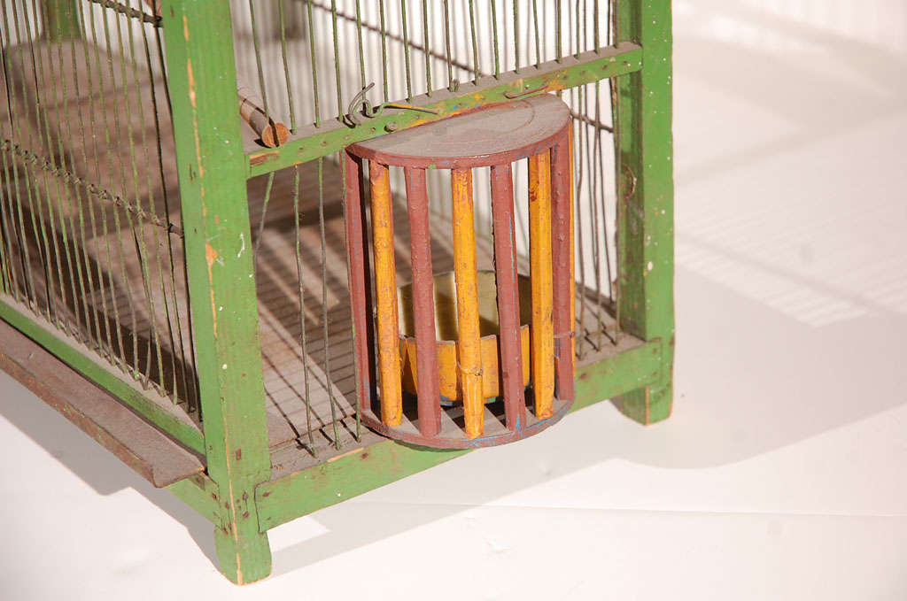 French Bird Cage-Painted Antique 2