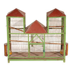 French Bird Cage-Painted Antique