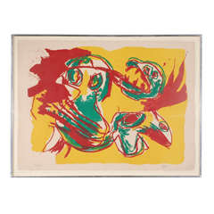 Karl Appel, Lithograph, "Two Figures" 9