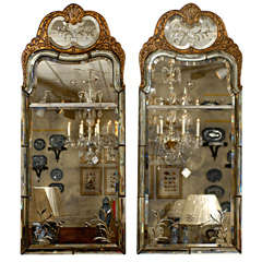 Pair George I style Pier Mirrors