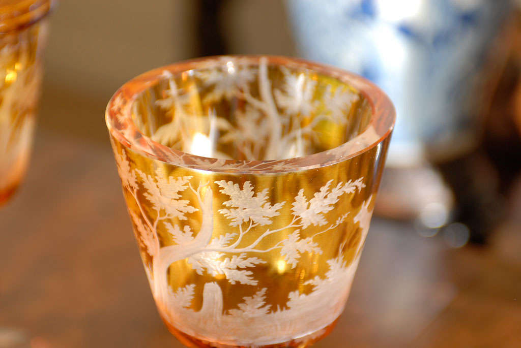 Glass Amber Vases For Sale 2