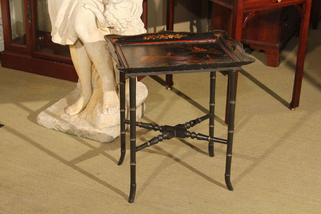 French Lacquer Chinoiserie Tray Table