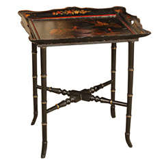 French Lacquer Chinoiserie Tray Table